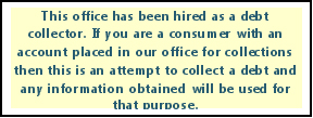 Debt collector notification image